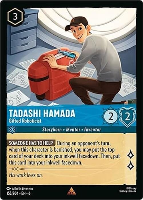 Disney Lorcana - Tadashi Hamada - Gifted Roboticist (155/204) (Azurite Sea)