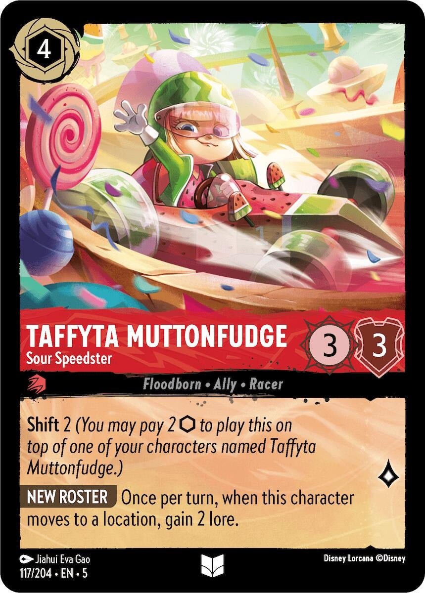 Disney Lorcana - Taffyta Muttonfudge - Sour Speedster (117/204) (Shimmering Skies)