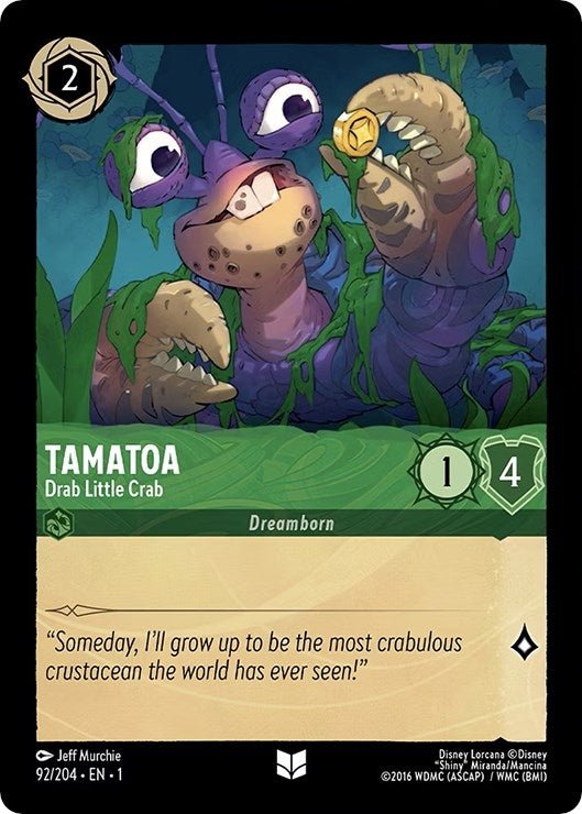 Disney Lorcana - Tamatoa - Drab Little Crab (92/204) (The First Chapter)