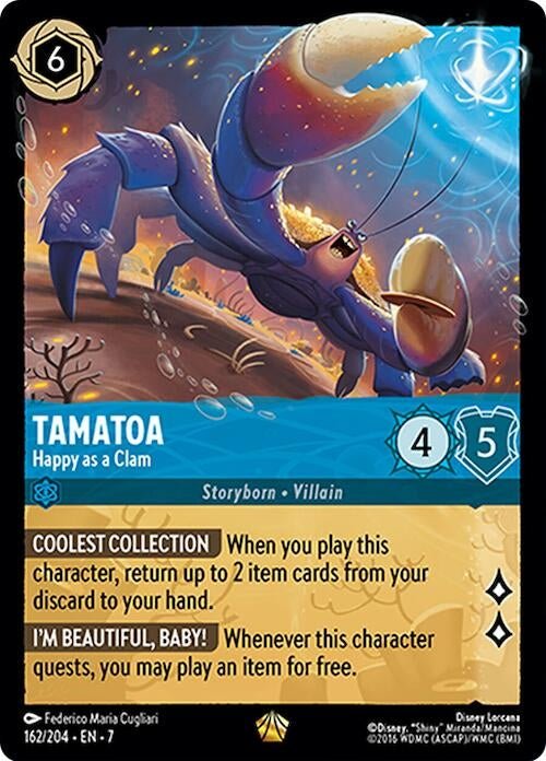 Disney Lorcana - Tamatoa - Happy as a Clam (162/204) (Archazia's Island)