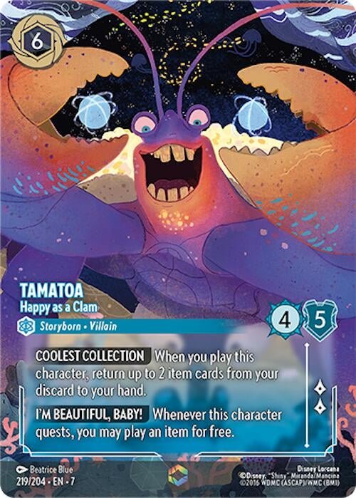 Disney Lorcana - Tamatoa - Happy as a Clam (Enchanted) (219/204) (Archazia's Island)