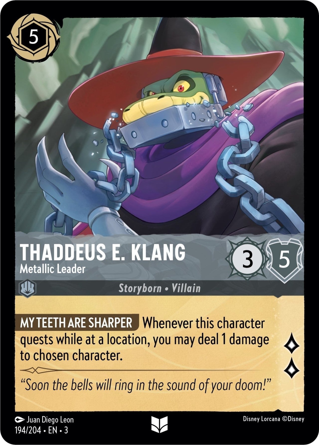 Thaddeus E. Klang - Metallic Leader (194/204) (Into the Inklands) by LAB7 Malta, Europe
