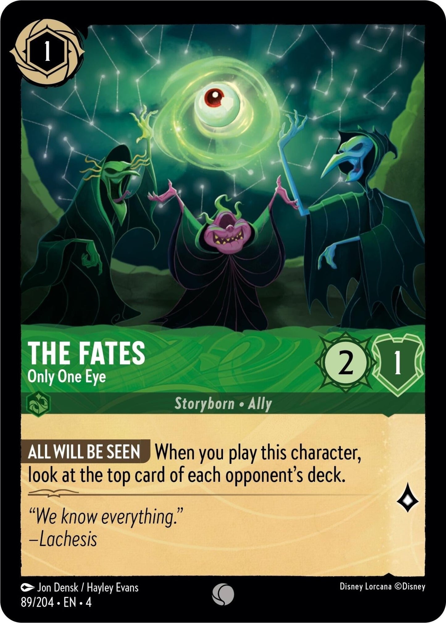 Disney Lorcana - The Fates - Only One Eye (89/204) (Ursula's Return)