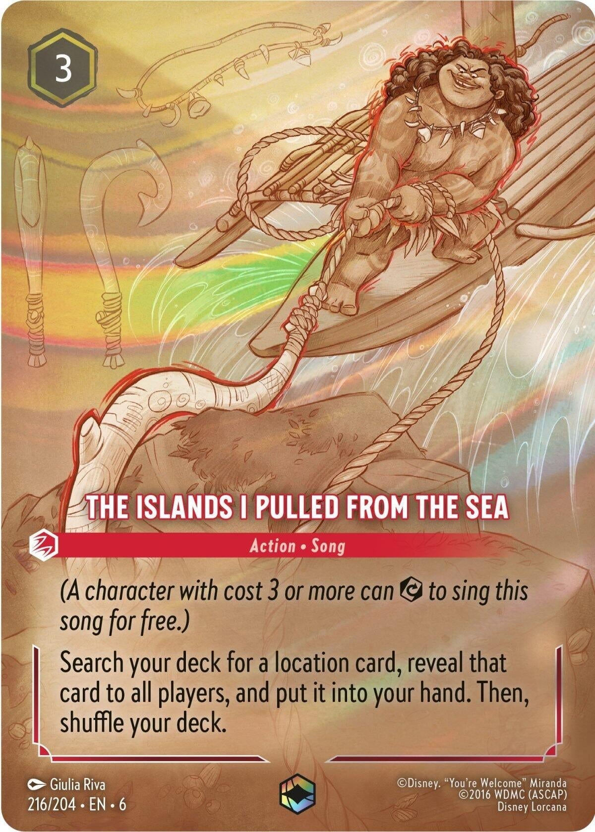 Disney Lorcana - The Islands I Pulled From The Sea (Enchanted) (216/204) (Azurite Sea)