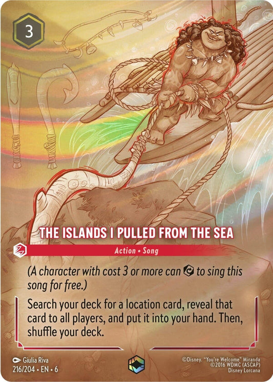 Disney Lorcana - The Islands I Pulled From The Sea (Enchanted) (216/204) (Azurite Sea)