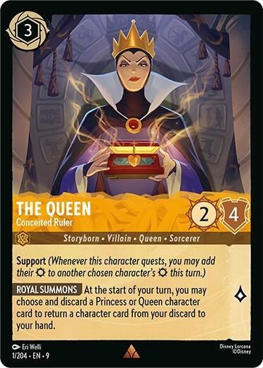 Disney Lorcana - The Queen - Conceited Ruler (1/204) (Fabled)