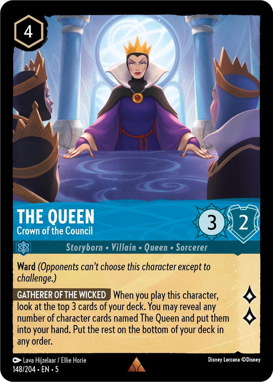 Disney Lorcana - The Queen - Crown of the Council (148/204) (Shimmering Skies)