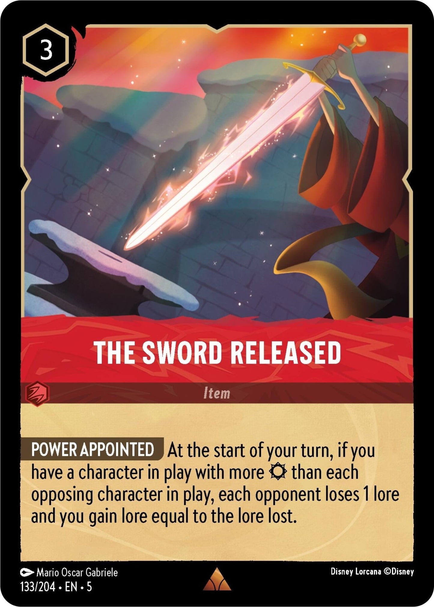 Disney Lorcana - The Sword Released (133/204) (Shimmering Skies)