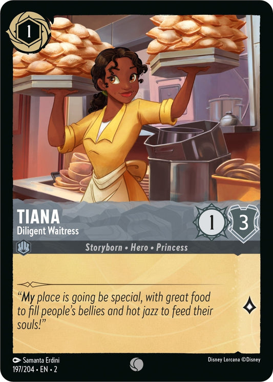 Disney Lorcana - Tiana - Diligent Waitress (197/204) (Rise of the Floodborn)