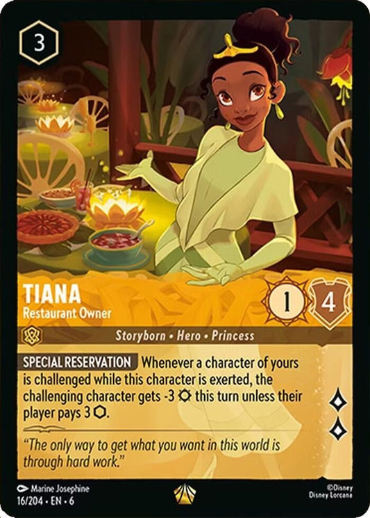 Disney Lorcana - Tiana - Restaurant Owner (16/204) (Azurite Sea)