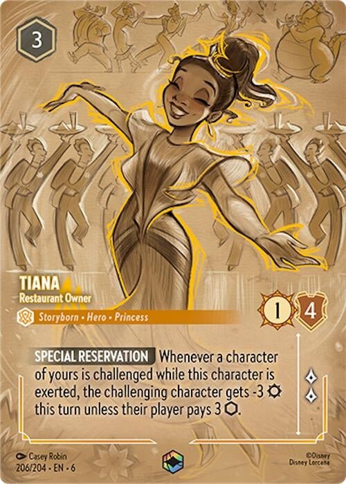 Disney Lorcana - Tiana - Restaurant Owner (Enchanted) (206/204) (Azurite Sea)
