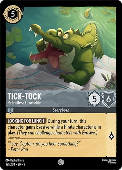 Disney Lorcana - Tick - Tock - Relentless Crocodile (191/204) (Archazia's Island)