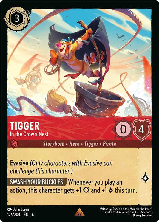Disney Lorcana - Tigger - In the Crow's Nest (126/204) (Azurite Sea)
