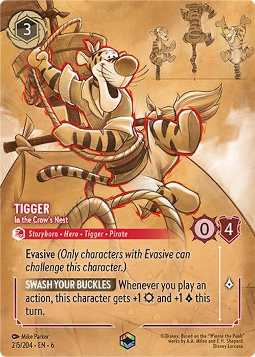 Disney Lorcana - Tigger - In the Crow's Nest (Enchanted) (215/204) (Azurite Sea)