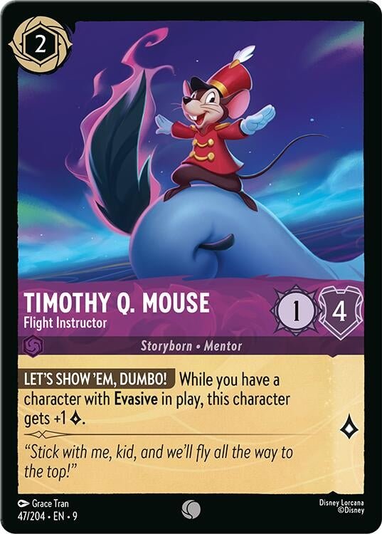 Disney Lorcana - Timothy Q. Mouse - Flight Instructor (47/204) (Fabled)