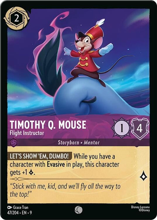 Disney Lorcana - Timothy Q. Mouse - Flight Instructor (47/204) (Fabled)