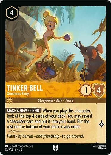 Disney Lorcana - Tinker Bell - Generous Fairy (12/204) (Fabled)