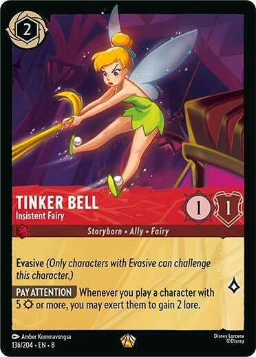 Disney Lorcana - Tinker Bell - Insistent Fairy (136/204) (Reign of Jafar)