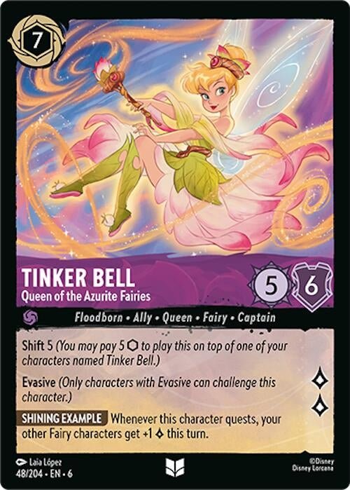 Disney Lorcana - Tinker Bell - Queen of the Azurite Fairies (48/204) (Azurite Sea)