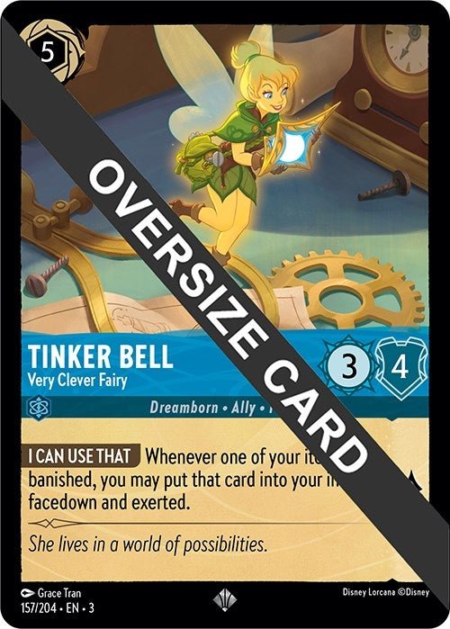 Disney Lorcana - Tinker Bell - Very Clever Fairy (Oversized) (157/204) (Into the Inklands)