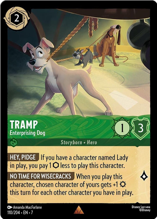 Disney Lorcana - Tramp - Enterprising Dog (110/204) (Archazia's Island)