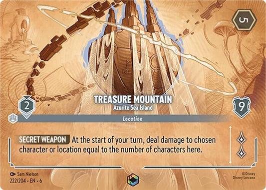 Disney Lorcana - Treasure Mountain - Azurite Sea Island (Enchanted) (222/204) (Azurite Sea)