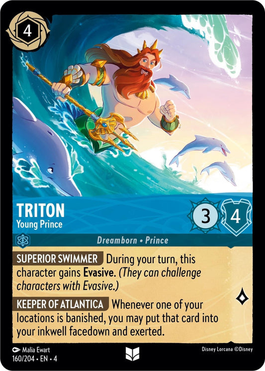 Disney Lorcana - Triton - Young Prince (160/204) (Ursula's Return)