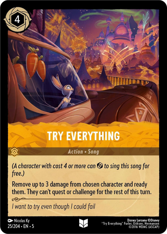 Disney Lorcana - Try Everything (25/204) (Shimmering Skies)