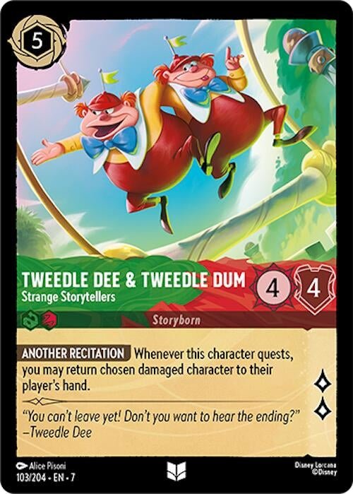 Disney Lorcana - Tweedledee & Tweedledum - Strange Storytellers (103/204) (Archazia's Island)