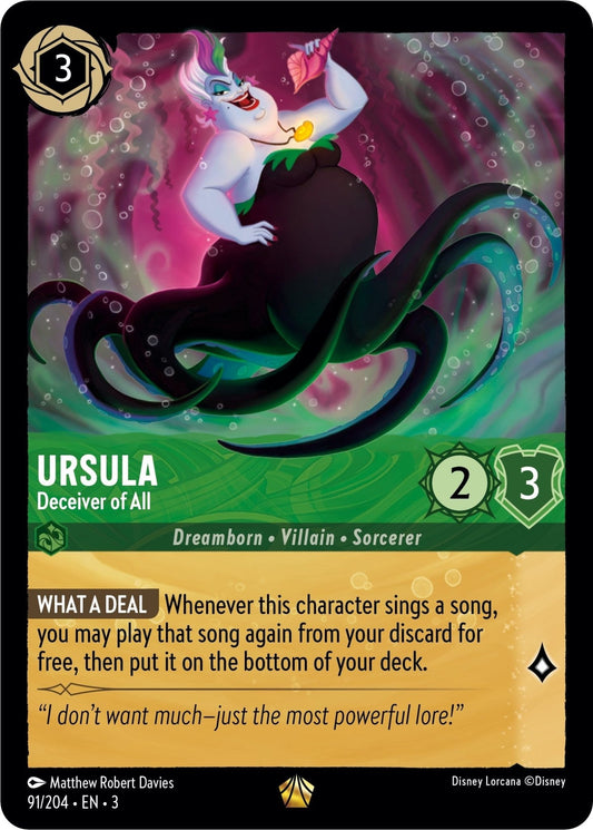 Disney Lorcana - Ursula - Deceiver of All (91/204) (Into the Inklands)
