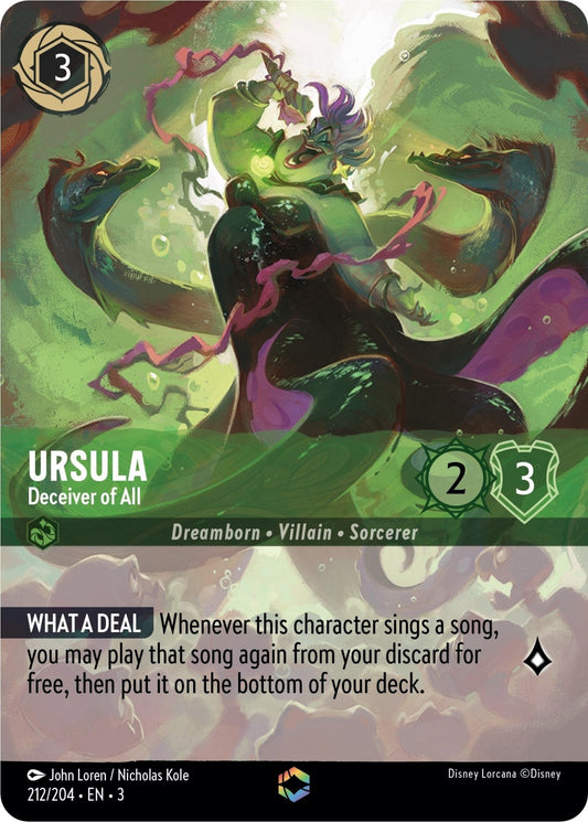 Disney Lorcana - Ursula - Deceiver of All (Enchanted) (212/204) (Into the Inklands)