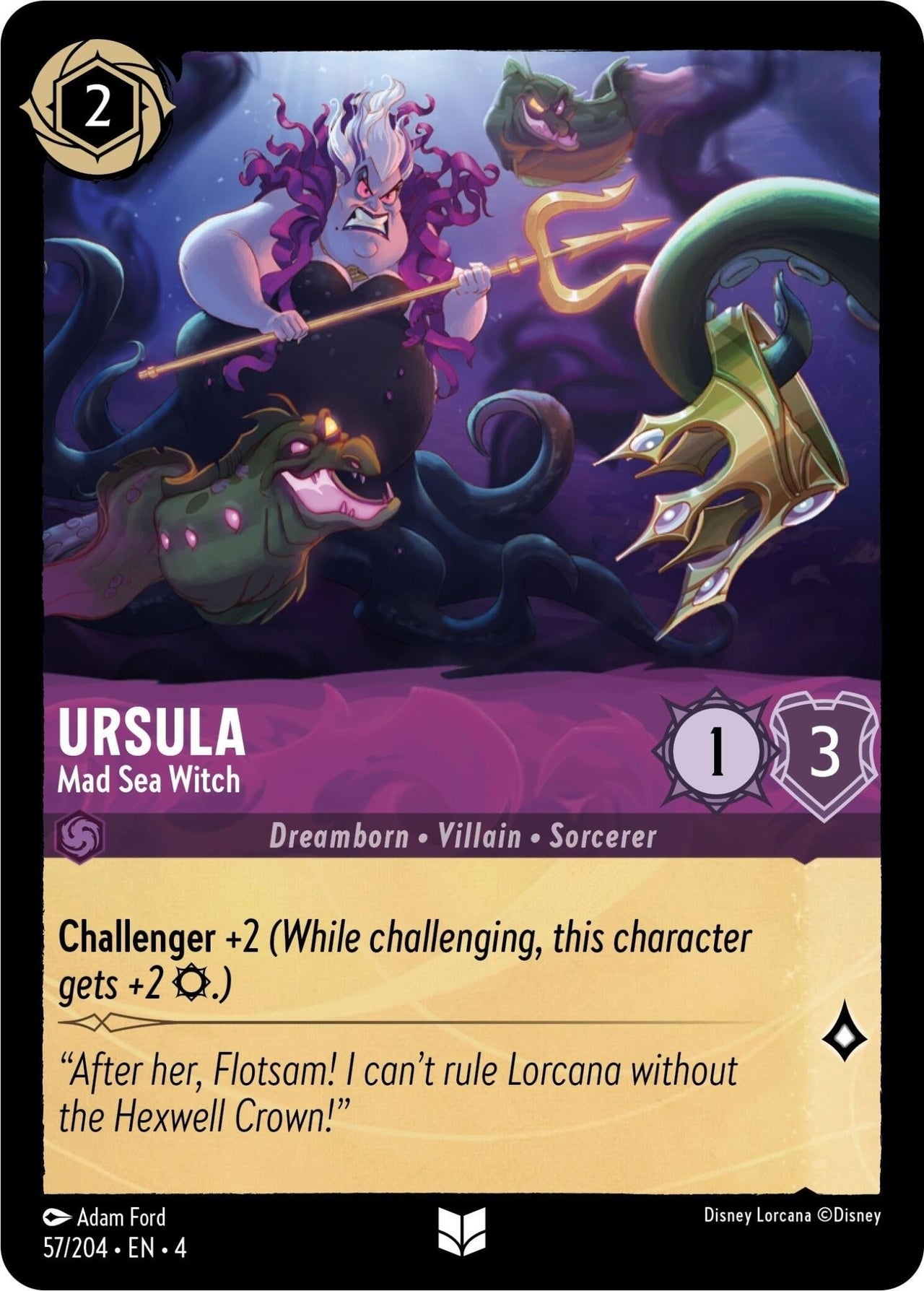 Ursula - Mad Sea Witch (57/204) (Ursula's Return) by LAB7 Malta, Europe