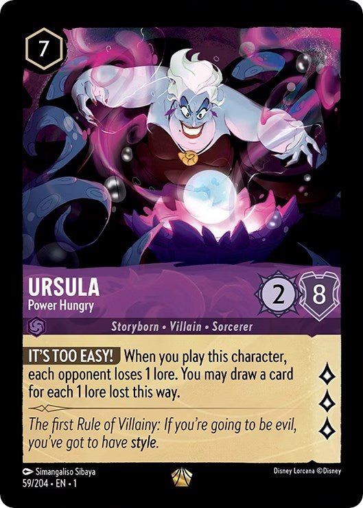 Disney Lorcana - Ursula - Power Hungry (59/204) (The First Chapter)