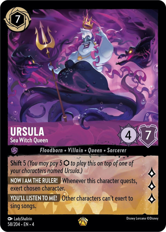 Disney Lorcana - Ursula - Sea Witch Queen (58/204) (Ursula's Return)