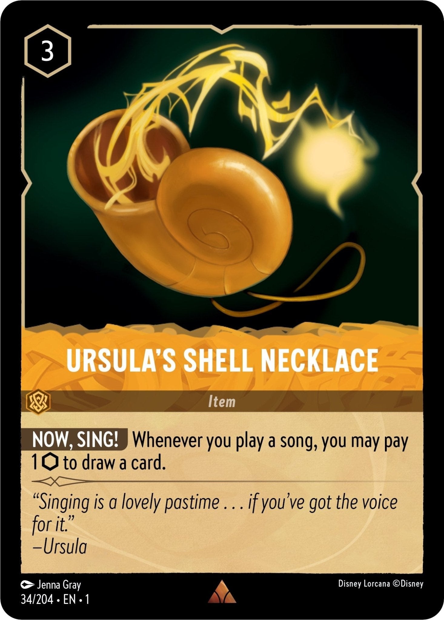 Disney Lorcana - Ursula's Shell Necklace (34/204) (The First Chapter)