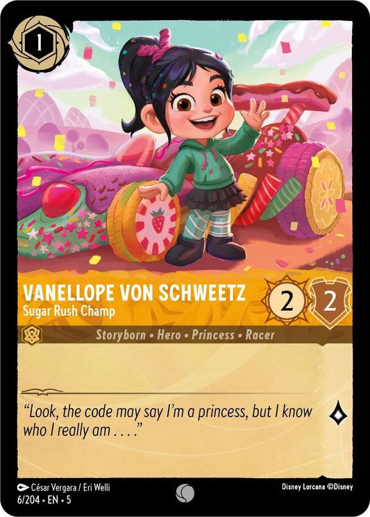 Disney Lorcana - Vanellope von Schweetz - Sugar Rush Champ (6/204) (Shimmering Skies)