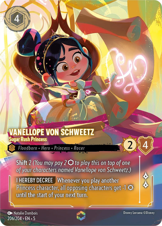 Disney Lorcana - Vanellope von Schweetz - Sugar Rush Princess (Enchanted) (206/204) (Shimmering Skies)