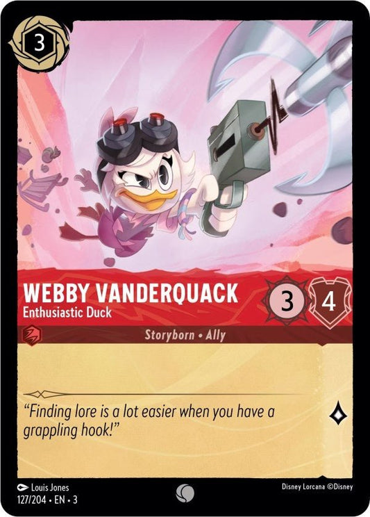 Disney Lorcana - Webby Vanderquack - Enthusiastic Duck (127/204) (Into the Inklands)