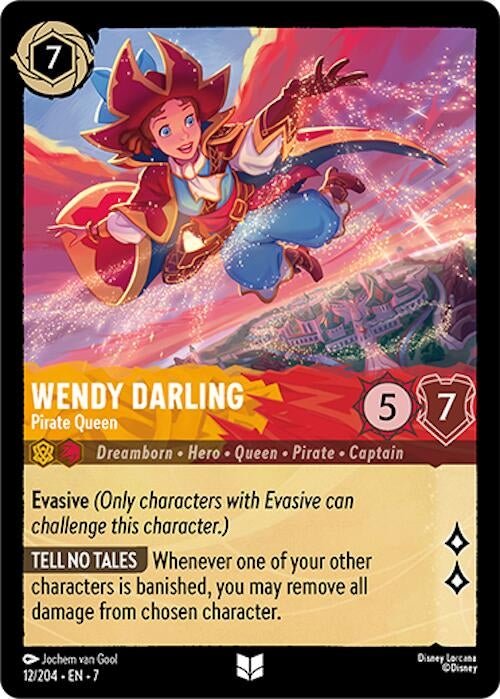 Disney Lorcana - Wendy Darling - Pirate Queen (12/204) (Archazia's Island)