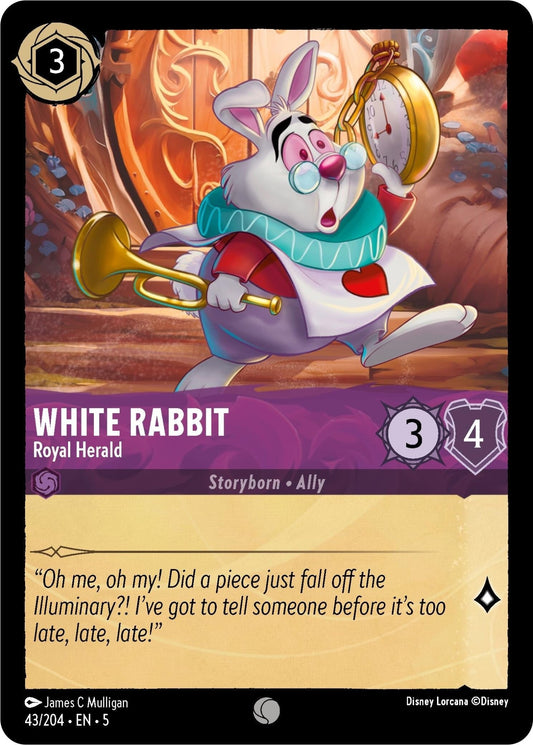 Disney Lorcana - White Rabbit - Royal Herald (43/204) (Shimmering Skies)