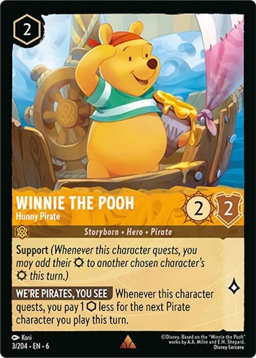 Disney Lorcana - Winnie the Pooh - Hunny Pirate (3/204) (Azurite Sea)