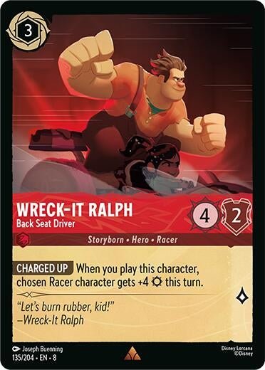 Disney Lorcana - Wreck - It Ralph - Back Seat Driver (135/204) (Reign of Jafar)