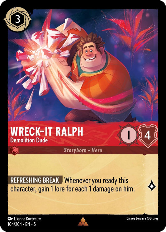 Disney Lorcana - Wreck - It Ralph - Demolition Dude (104/204) (Shimmering Skies)