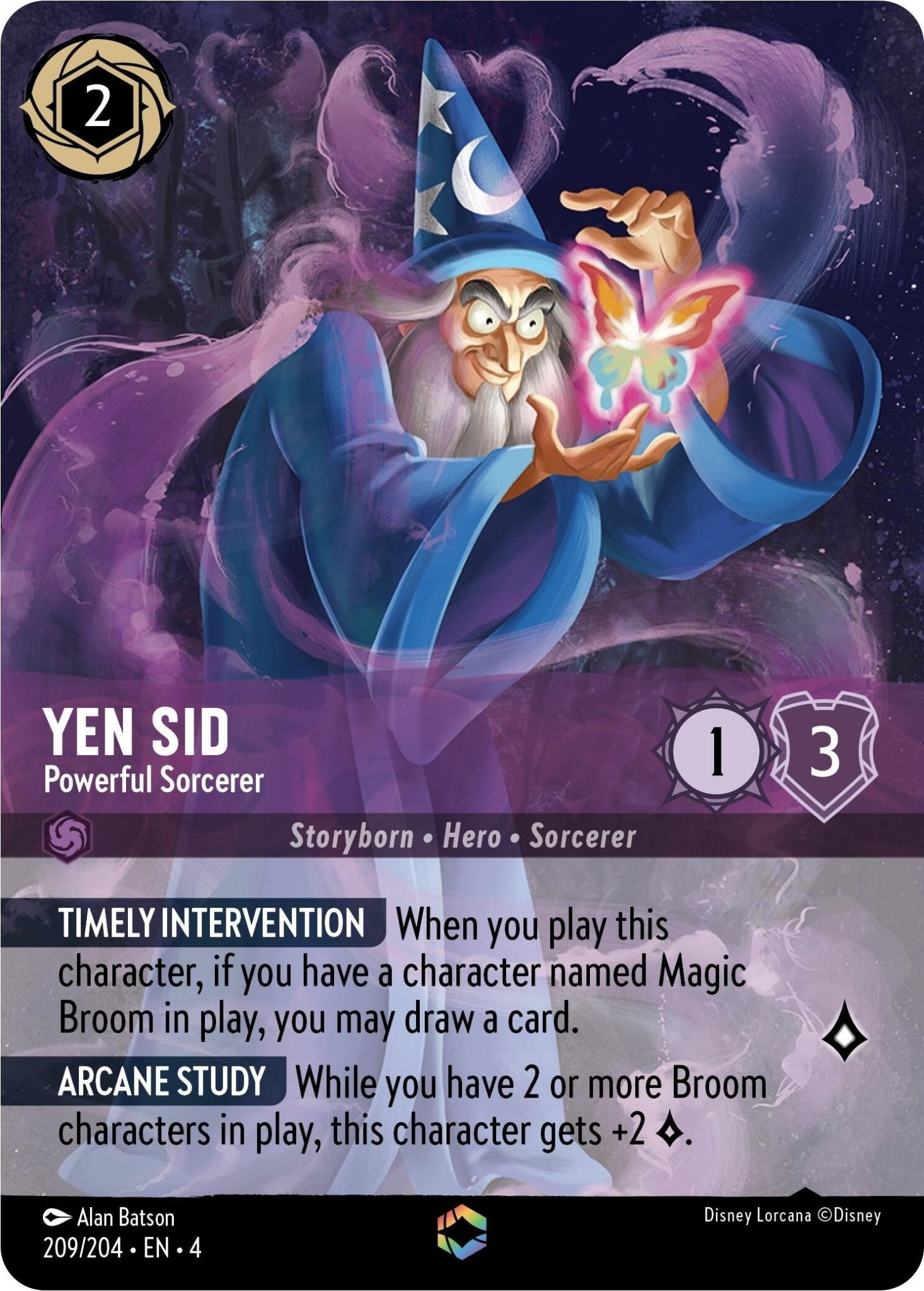Disney Lorcana - Yen Sid - Powerful Sorcerer (Enchanted) (209/204) (Ursula's Return)