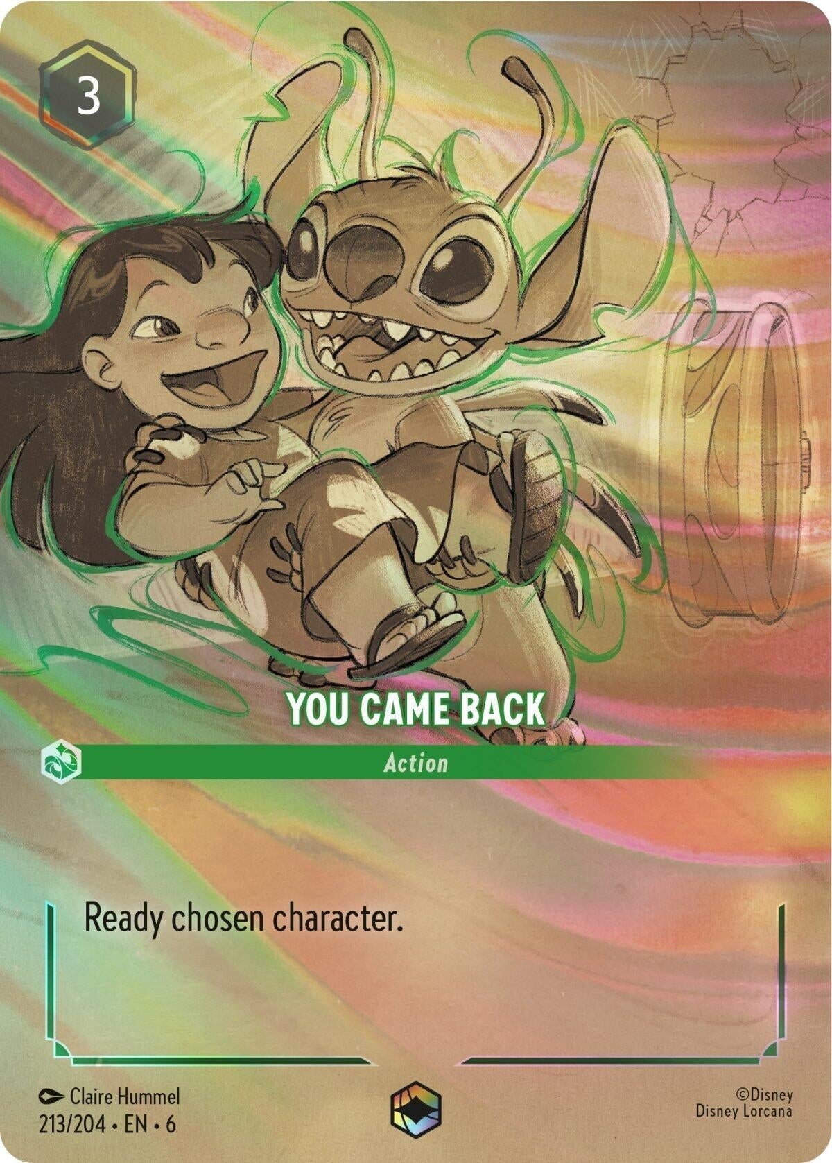 Disney Lorcana - You Came Back (Enchanted) (213/204) (Azurite Sea)