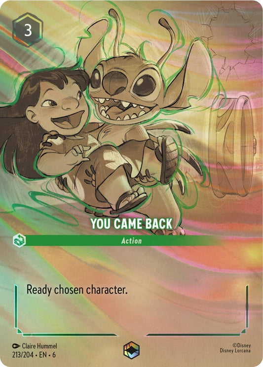 Disney Lorcana - You Came Back (Enchanted) (213/204) (Azurite Sea)