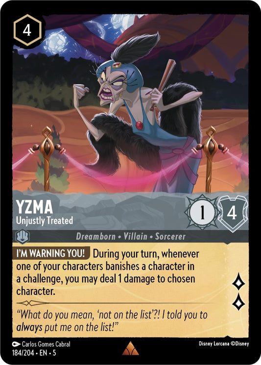 Disney Lorcana - Yzma - Unjustly Treated (184/204) (Shimmering Skies)