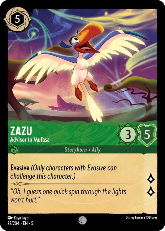 Disney Lorcana - Zazu - Advisor to Mufasa (72/204) (Shimmering Skies)