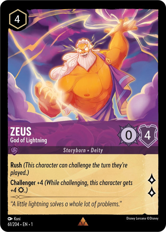 Disney Lorcana - Zeus - God of Lightning (61/204) (The First Chapter)