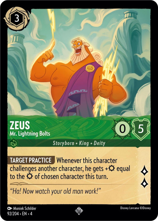 Disney Lorcana - Zeus - Mr. Lightning Bolts (92/204) (Ursula's Return)